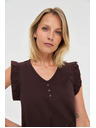 Moodo Moodo női póló – barna