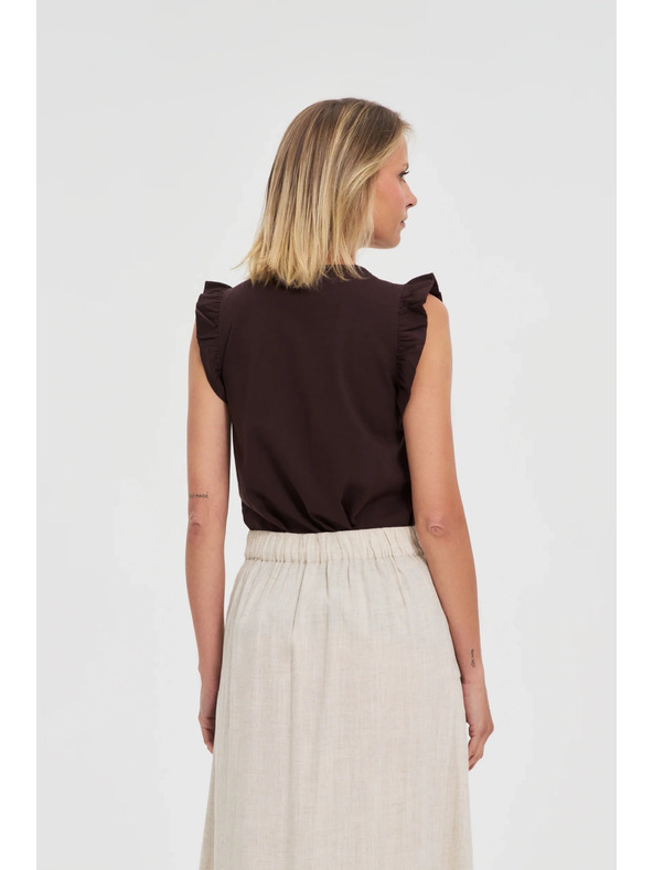 Moodo Moodo női póló – barna