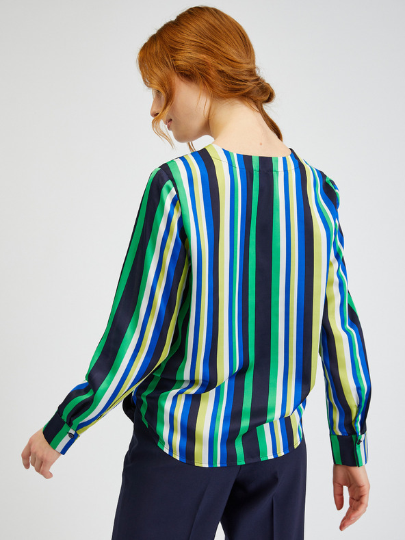 Orsay ORSAY kék-zöld csíkos női szaténblúz