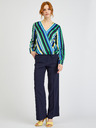 Orsay ORSAY kék-zöld csíkos női szaténblúz