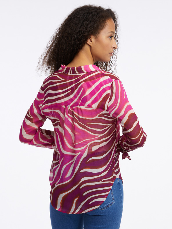 Orsay ORSAY rózsaszín és bordó színű női mintás blúz