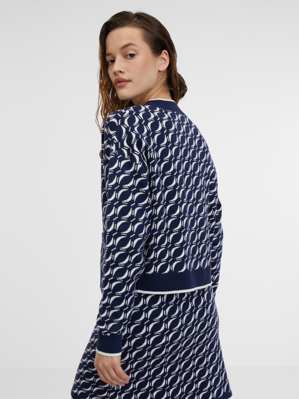 Orsay ORSAY sötétkék női mintás kardigán