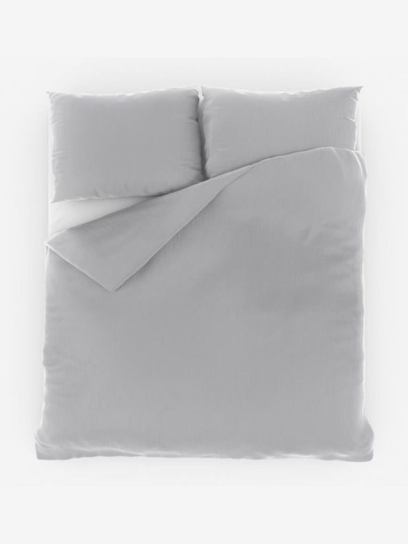 Kvalitex Francia muszlin ágynemű 220x200, 70x90cm világosszürke Kvalitex