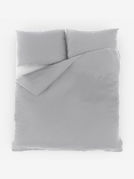 Kvalitex Francia muszlin ágynemű 220x200, 70x90cm világosszürke Kvalitex