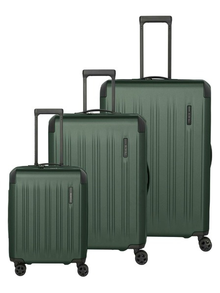 Travelite Travelite Dynamiic S,M,L bővíthető utazóbőrönd szett Zöld