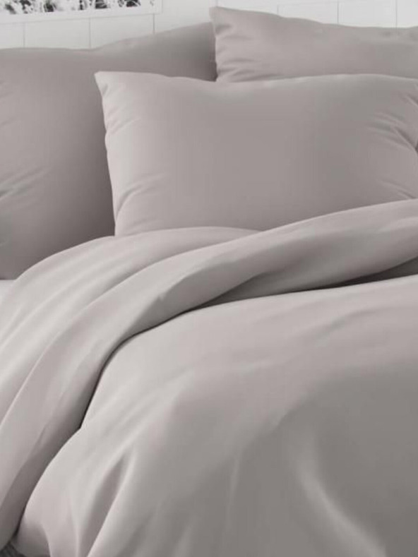 Kvalitex Szatén francia hosszított ágynemű LUXURY COLLECTION 1+2, 240x220, 70x90cm világosszürke