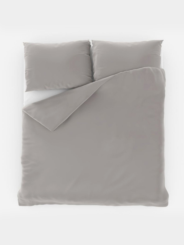 Kvalitex Szatén francia hosszított ágynemű LUXURY COLLECTION 1+2, 240x220, 70x90cm világosszürke