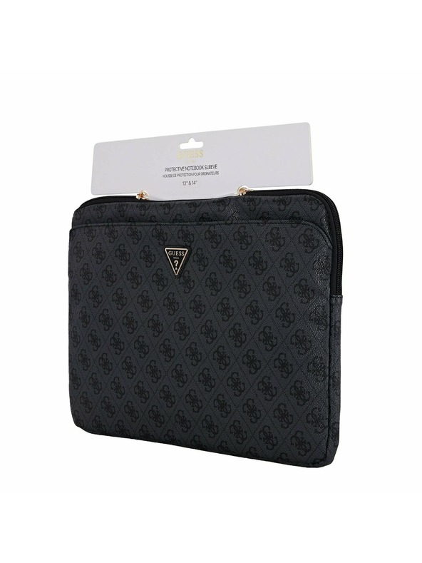 Guess Guess PU 4G Triangle Logo Notebook Tok 14" Fekete