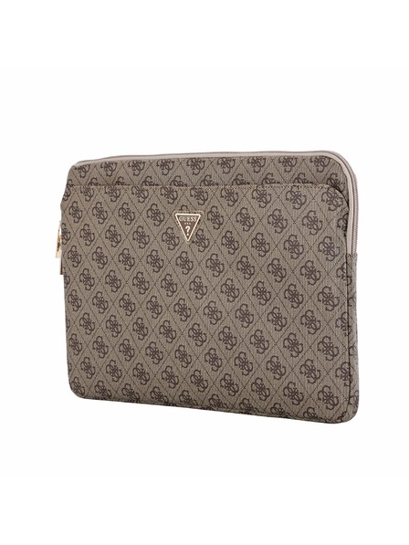 Guess Guess PU 4G Triangle Logo Notebook Tok 14" Barna
