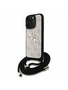 Guess Guess PU 4G Metal Logo Crossbody Szíjas Hátlap iPhone 16 Pro Max-hoz Rózsaszín