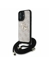 Guess Guess PU 4G Metal Logo Crossbody Szíjas Hátlap iPhone 16-hoz Rózsaszín
