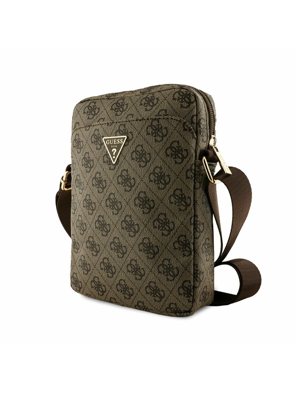 Guess Guess PU 4G Triangle Logo Táska 8" Barna