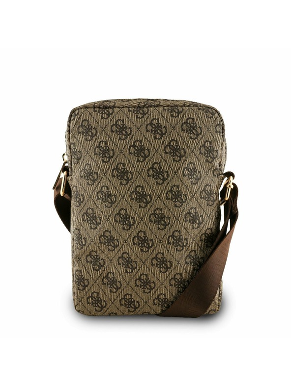 Guess Guess PU 4G Triangle Logo Táska 8" Barna