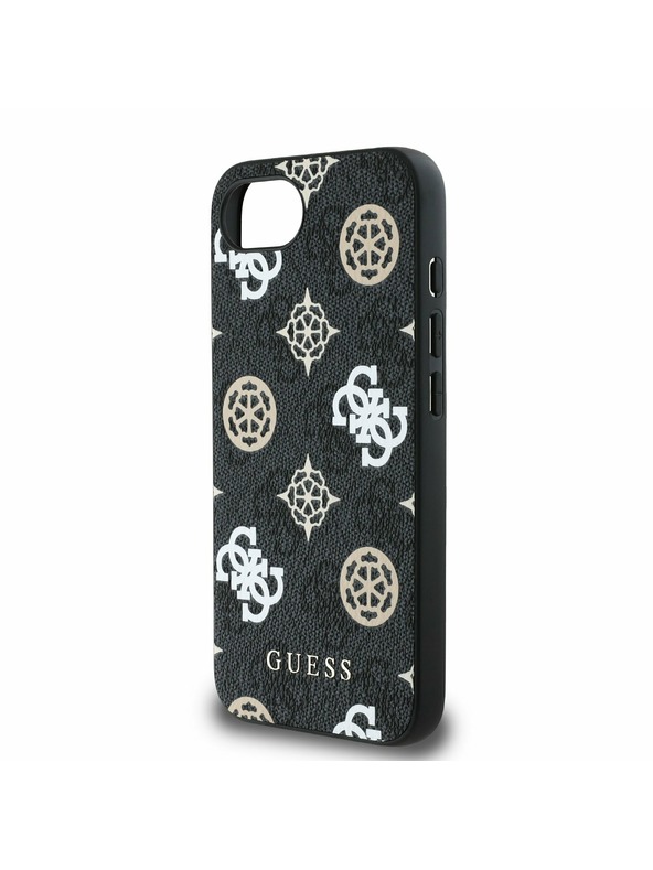 Guess Guess PU 4G Bazsarózsa MagSafe Hátlap iPhone 16e-hez Fekete