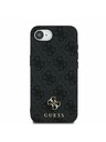 Guess Guess PU 4G Kis Metal Logo MagSafe Hátlap iPhone 16e-hez Szürke