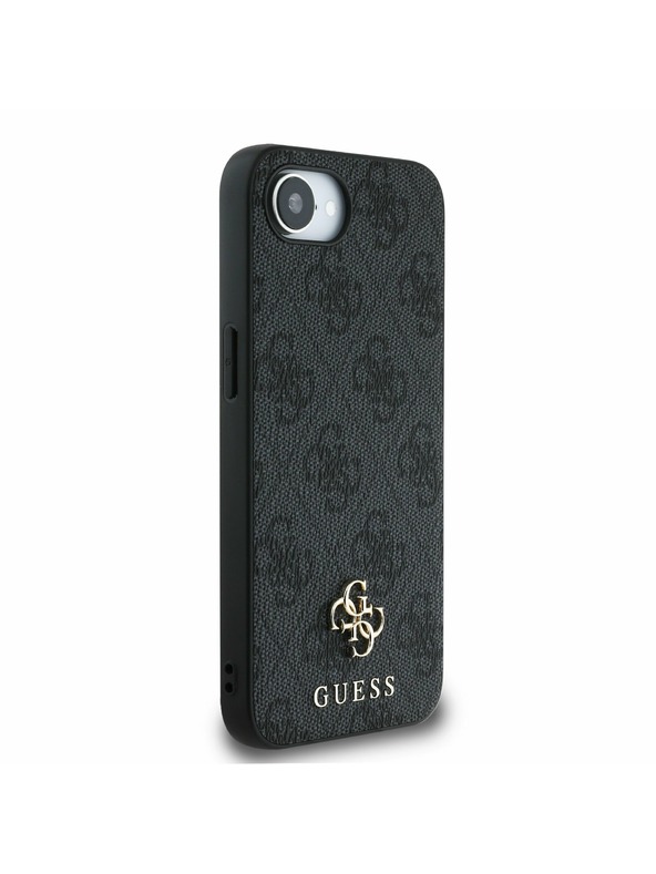 Guess Guess PU 4G Kis Metal Logo MagSafe Hátlap iPhone 16e-hez Szürke