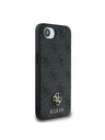 Guess Guess PU 4G Kis Metal Logo MagSafe Hátlap iPhone 16e-hez Szürke