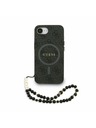 Guess Guess PU bőr 4G színes gyűrű szíj MagSafe hátlap iPhone 16e Black
