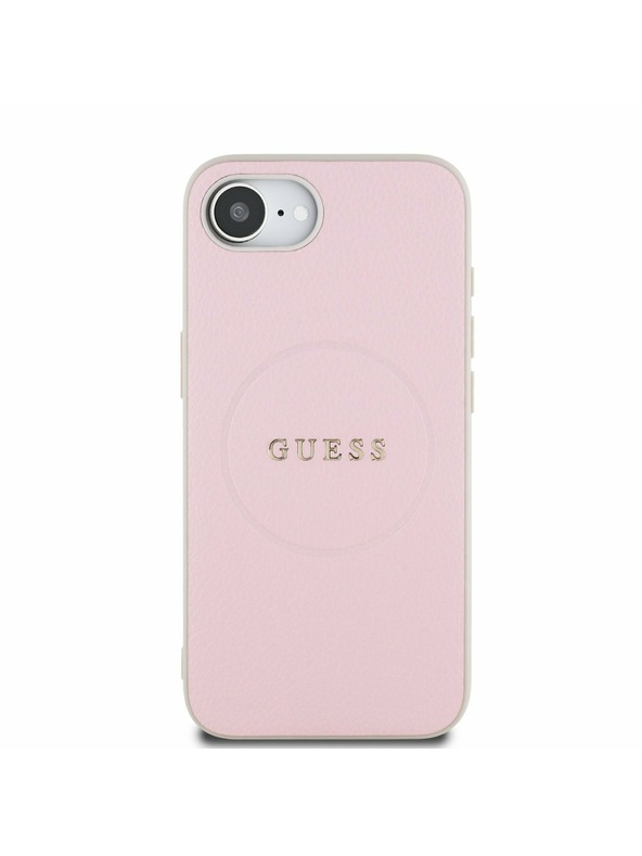 Guess Guess PU érdes klasszikus logó MagSafe hátlap iPhone 16e Pink
