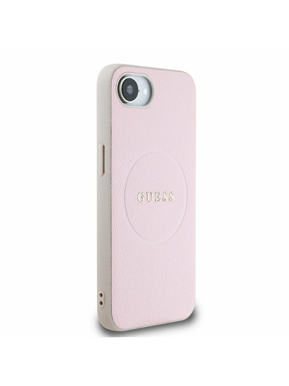 Guess Guess PU érdes klasszikus logó MagSafe hátlap iPhone 16e Pink