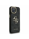 Guess Guess PU 4G fém logó állvány kamera keret hátlap iPhone 14 Black
