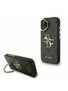 Guess Guess PU 4G fém logó állvány kamera keret hátlap iPhone 16 Black