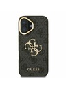 Guess Guess PU 4G fém logó állvány kamera keret hátlap iPhone 16 Black
