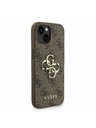 Guess Guess PU 4G fém logó szíj hátlap iPhone 15 Brown