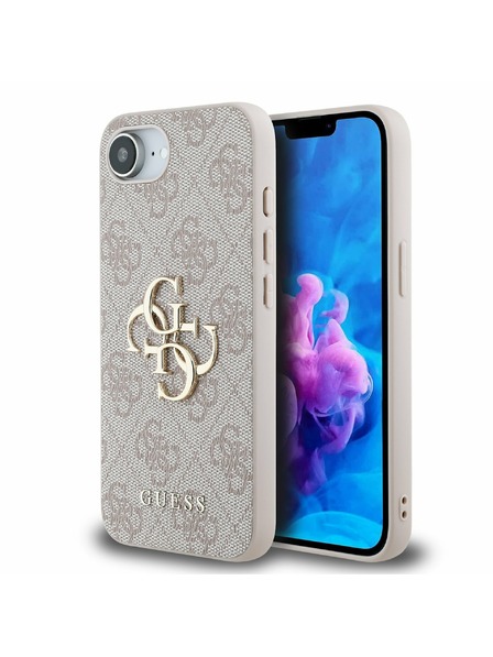 Guess Guess PU 4G fém logó hátlap iPhone 16e Pink