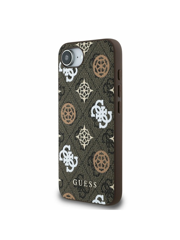 Guess Guess PU 4G Peony MagSafe hátlap iPhone 16e Brown