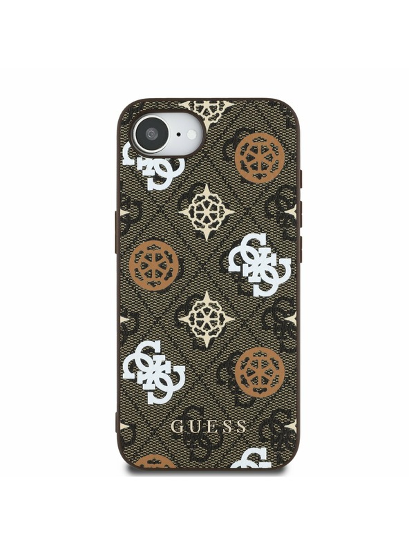 Guess Guess PU 4G Peony MagSafe hátlap iPhone 16e Brown