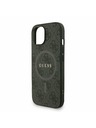 Guess Guess PU bőr 4G színes gyűrű szíj MagSafe hátlap iPhone 15 Black