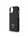 Guess Guess PU 4G Strass háromszög logó állvány kamera keret MagSafe hátlap iPhone 13 Black
