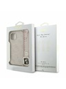 Guess Guess PU Bőr 4G Színes Gyűrű Pánt MagSafe Hátlap iPhone 15-höz Rózsaszín
