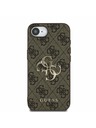 Guess Guess PU 4G Fém Logo Hátlap iPhone 16e-hez Barna