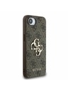 Guess Guess PU 4G Fém Logo Hátlap iPhone 16e-hez Barna