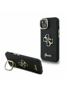Guess Guess PU Mintás 4G Logó Állvány Kamera Keret Hátlap iPhone 15 Black