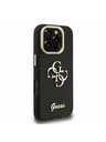 Guess Guess PU Mintás 4G Logó Állvány Kamera Keret Hátlap iPhone 16 Pro Black