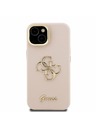 Guess Guess PU Mintás 4G Logó Állvány Kamera Keret Hátlap iPhone 15 Pink