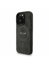 Guess Guess PU Bőr 4G Színes Gyűrűs Szíj MagSafe Hátlap iPhone 16 Pro Black