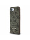 Guess Guess PU 4G Strassz Háromszög Metal Logo Hátlap iPhone 16e Barna
