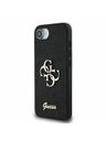 Guess Guess PU Fixed Glitter 4G Metal Logo Hátlap iPhone 16e Black