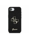 Guess Guess PU Fixed Glitter 4G Metal Logo Hátlap iPhone 16e Black