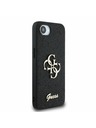 Guess Guess PU Fixed Glitter 4G Metal Logo Hátlap iPhone 16e Black