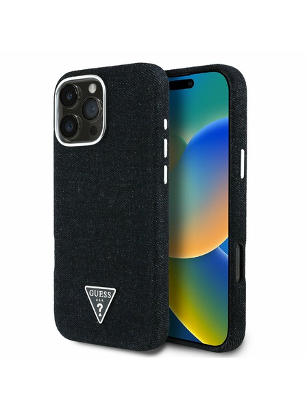 Guess Guess Farmer Háromszög Logó MagSafe Hátlap iPhone 16 Pro Black
