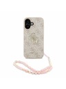 Guess Guess PU 4G Metal Logo Szíj Hátlap iPhone 16 Pink
