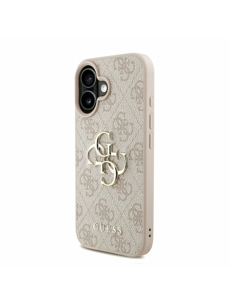 Guess Guess PU 4G Metal Logo Szíj Hátlap iPhone 16 Pink