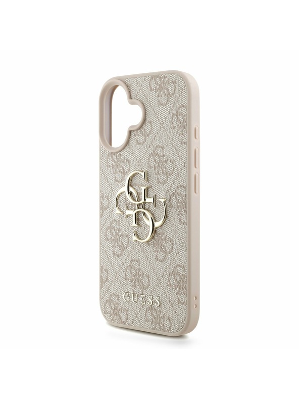 Guess Guess PU 4G Metal Logo Szíj Hátlap iPhone 16 Pink
