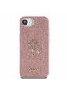 Guess Guess PU Fixed Glitter 4G Metal Logo Hátlap iPhone 16e Pink