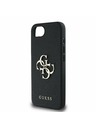 Guess Guess PU Grained 4G Fém Logo Hátlap iPhone 16e-hez Fekete